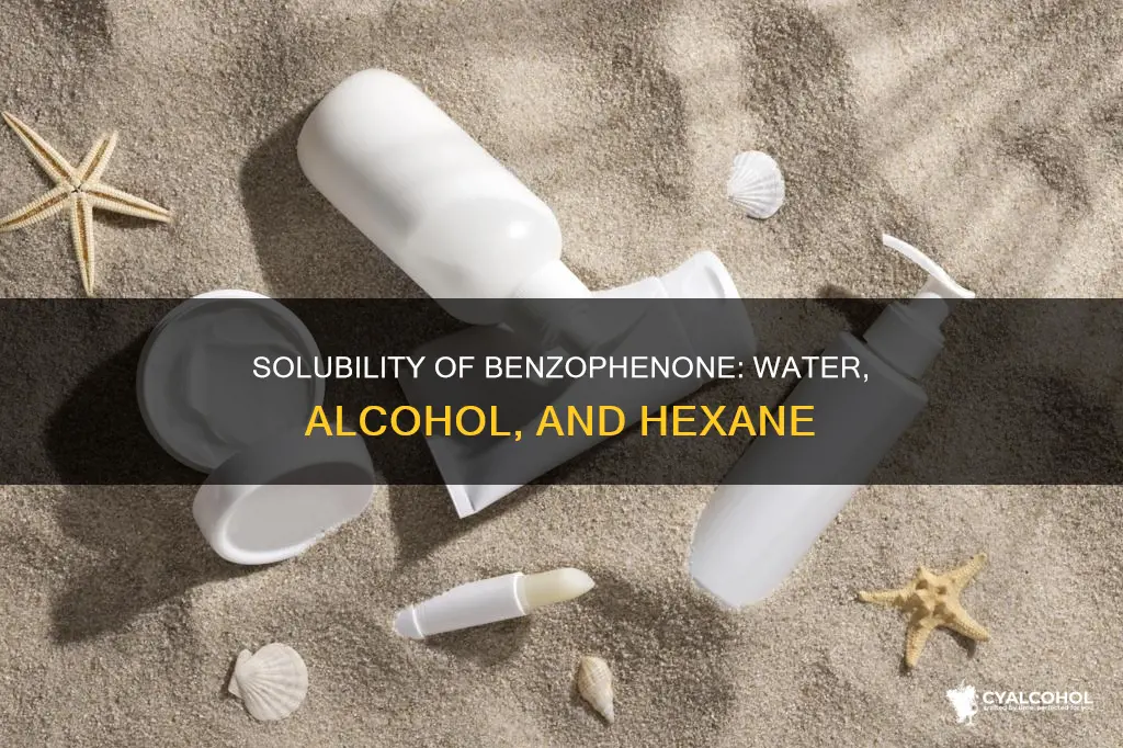 is benzophenone soluble in water methyl alcohol and hexane