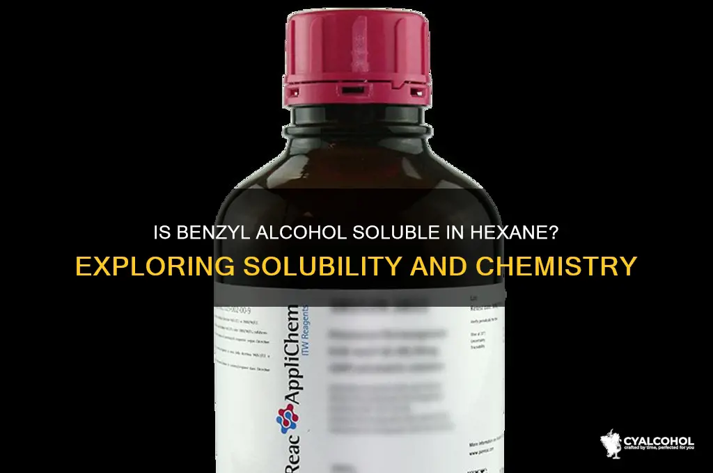 is benzyl alcohol soluble in hexane