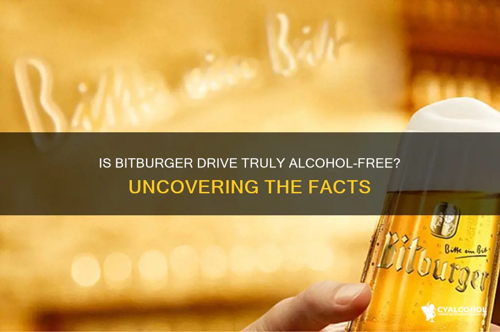 is bitburger drive really alcohol free