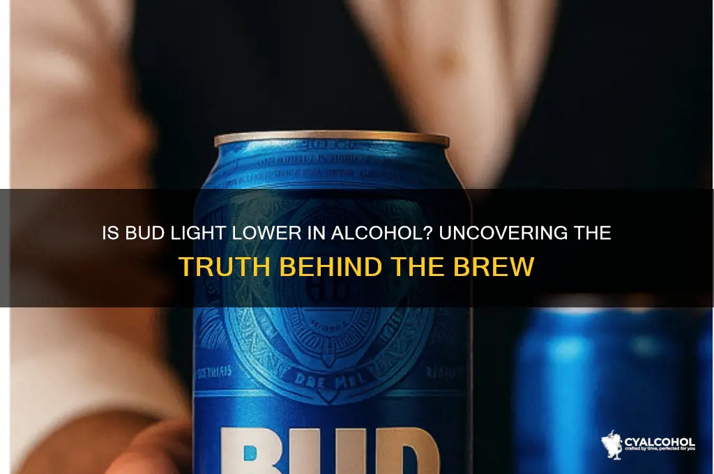 is bud light lighter in alcohol
