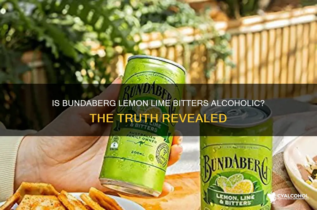 is bundaberg lemon lime bitters alcoholic