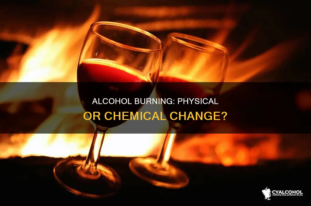is burning alcohol a physical or chemial change