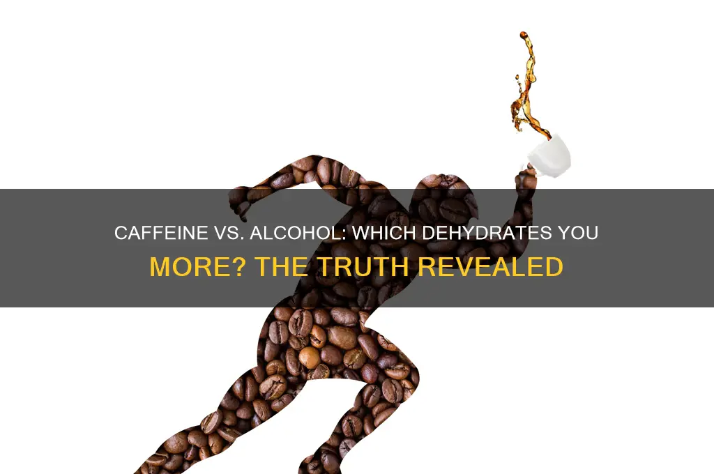 is caffeine more dehydrating than alcohol