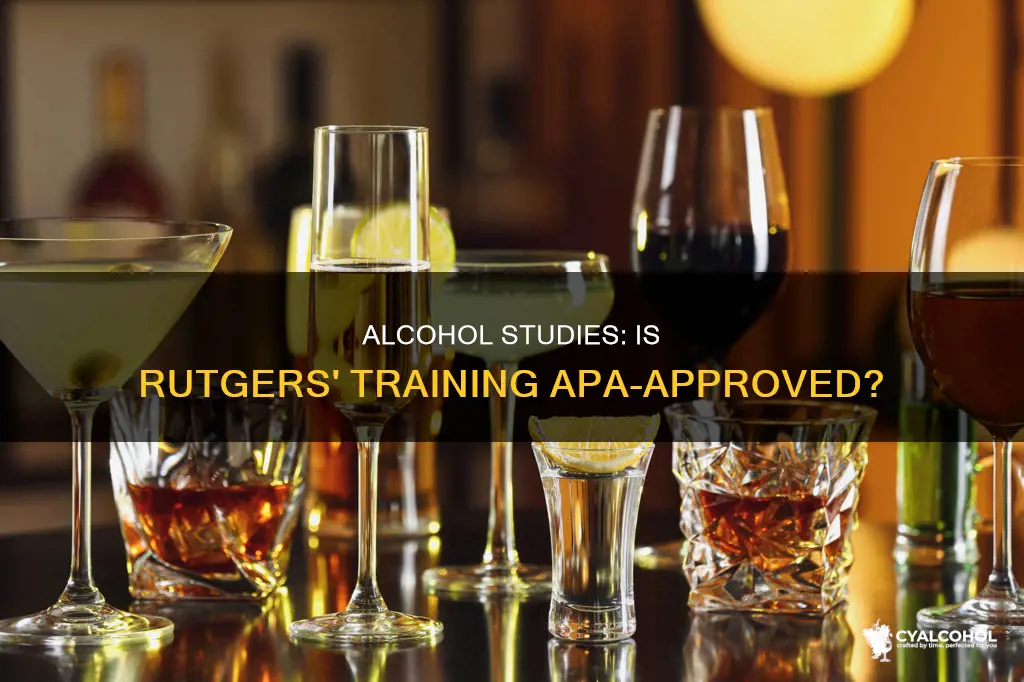 is center of alcohol studies rutgers training apa approved