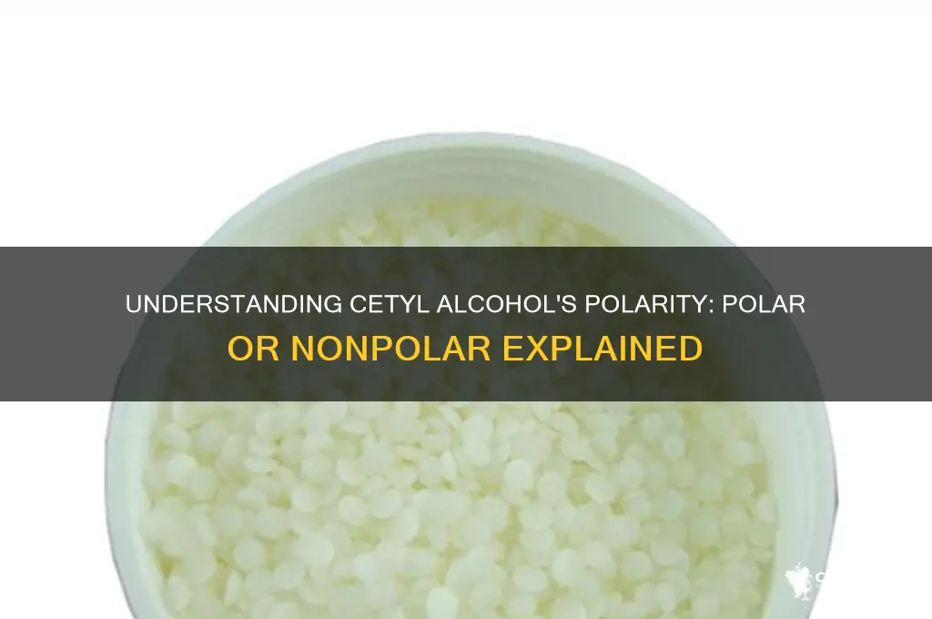is cetl alcohol polar or nonpolar