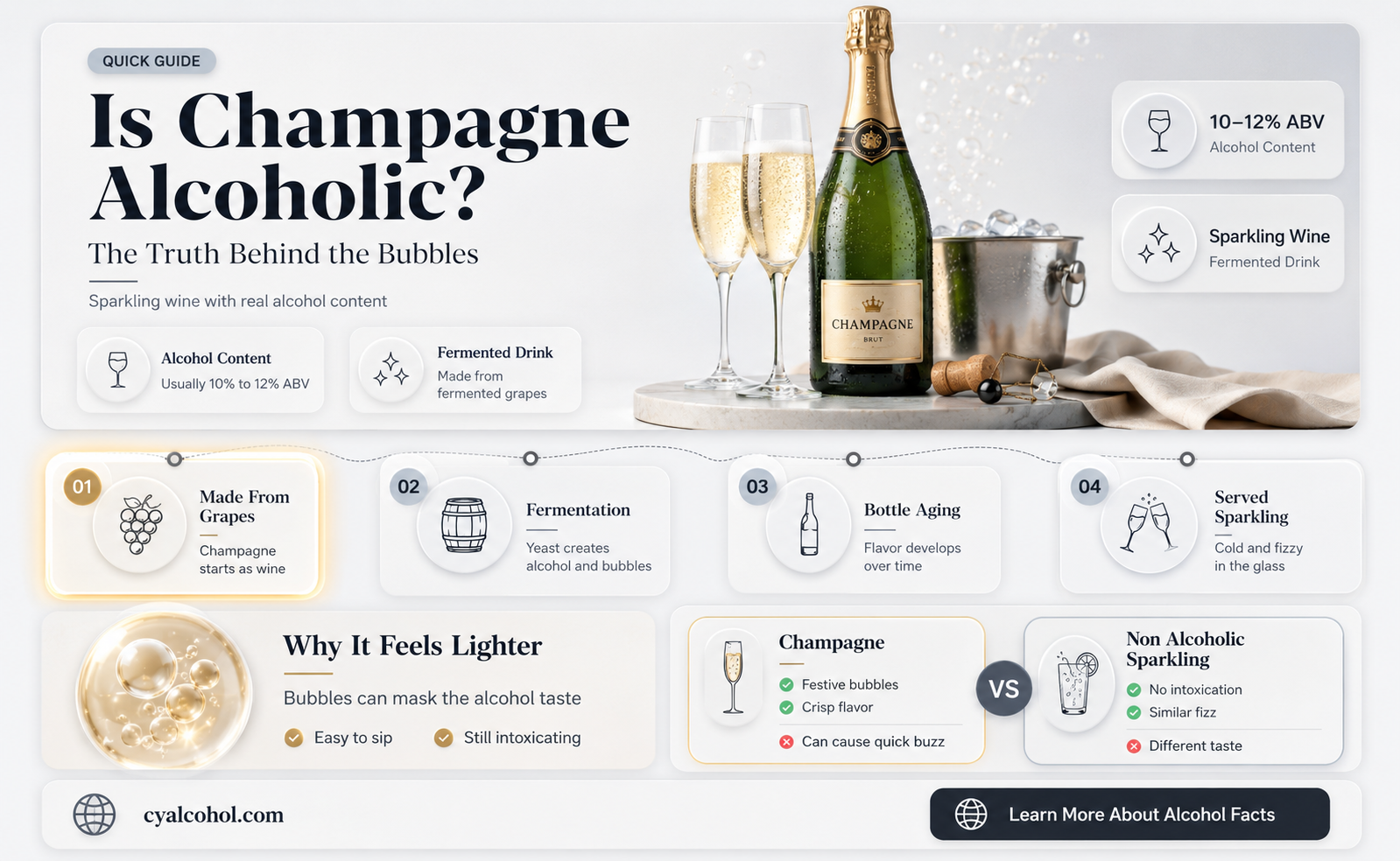 are champagne alcoholic
