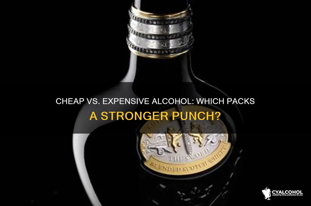 is cheap or expensive alcohol stronger