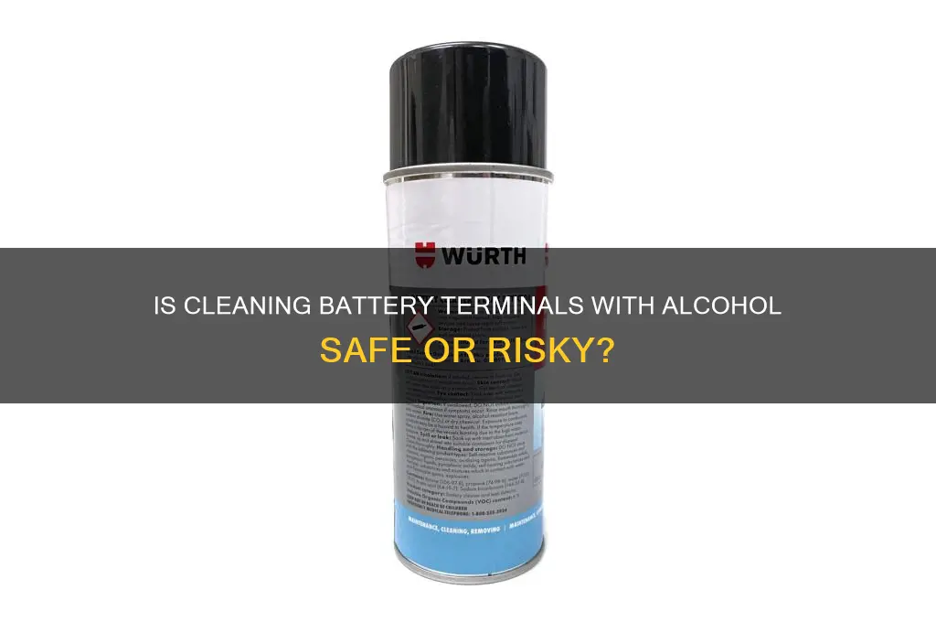 is cleaning battery with alcohol ok