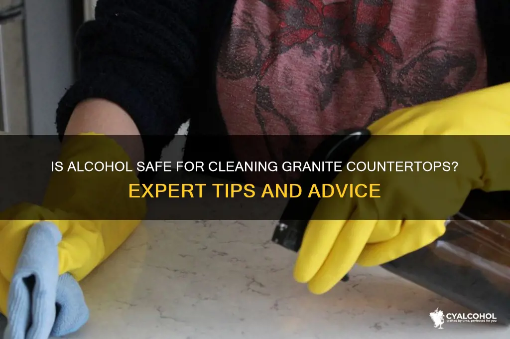 is cleaning granet countertops with alcohol
