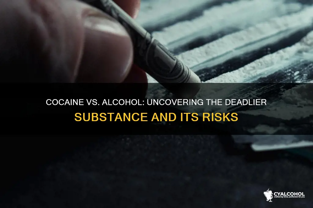 is cocaine more dangerous than alcohol