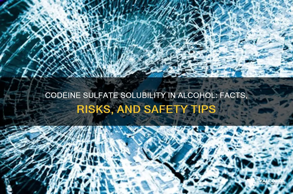 is codeine sulfate soluable in alcohol