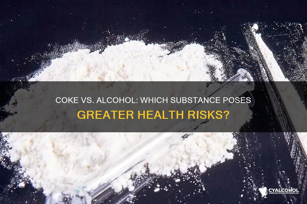 is coke more harmful than alcohol