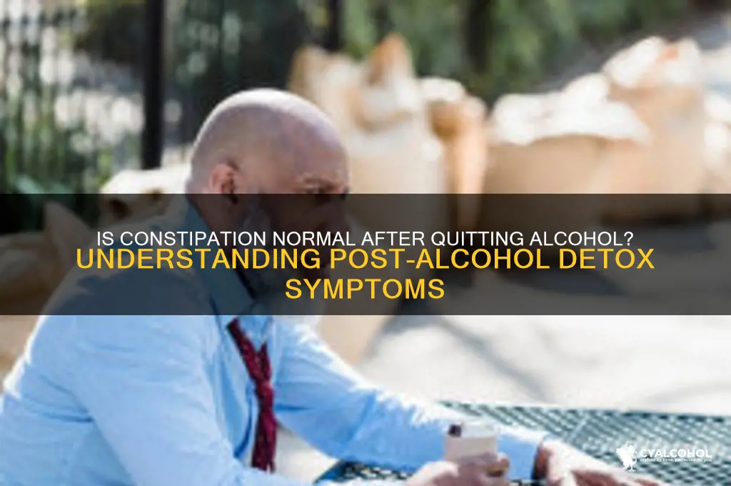 is constipation normal after quitting alcohol