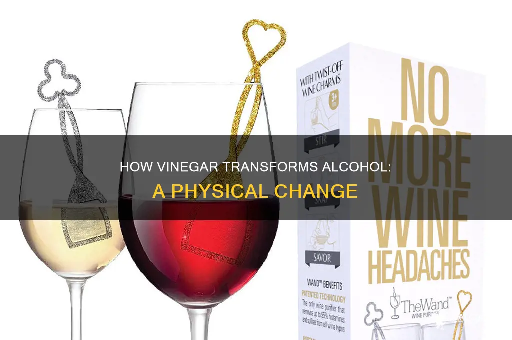 is converting alcohol to vinegar a physical change