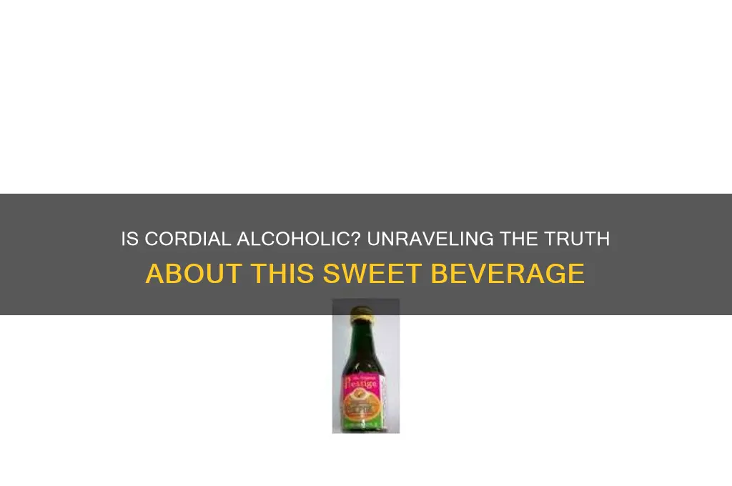 is cordial alcoholic