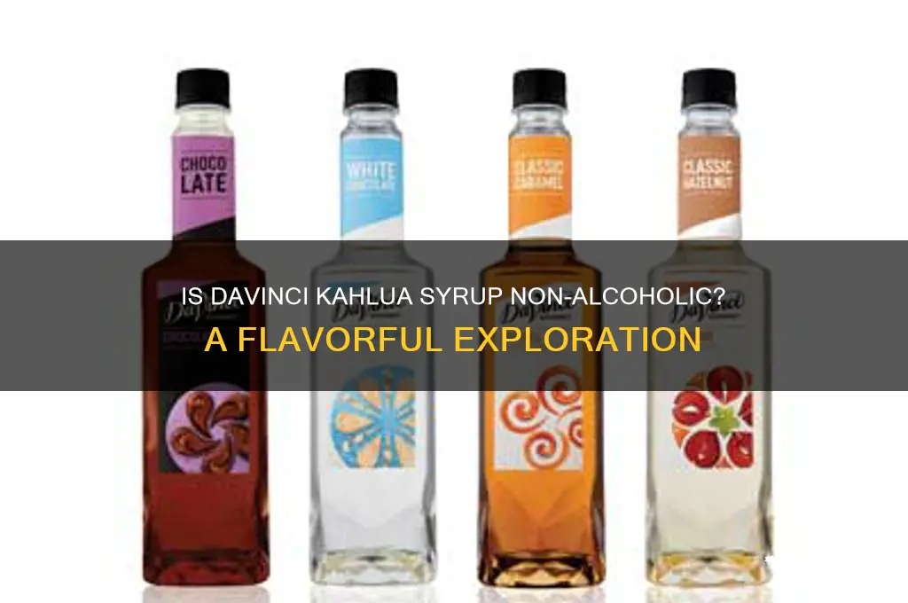 is davinci kahlua syrup non alcoholic