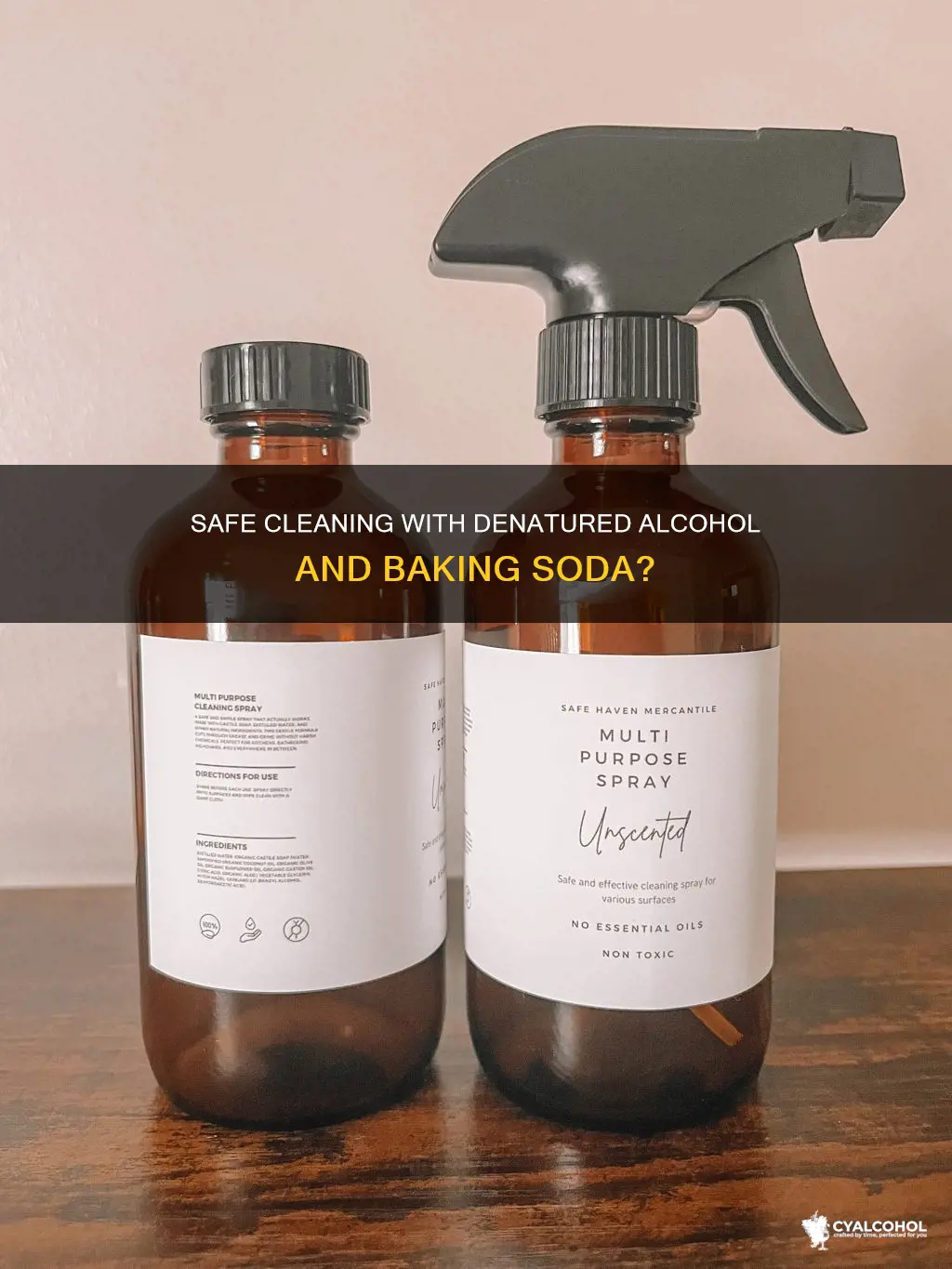 is denatured alcohol and baking soda a safe cleaner