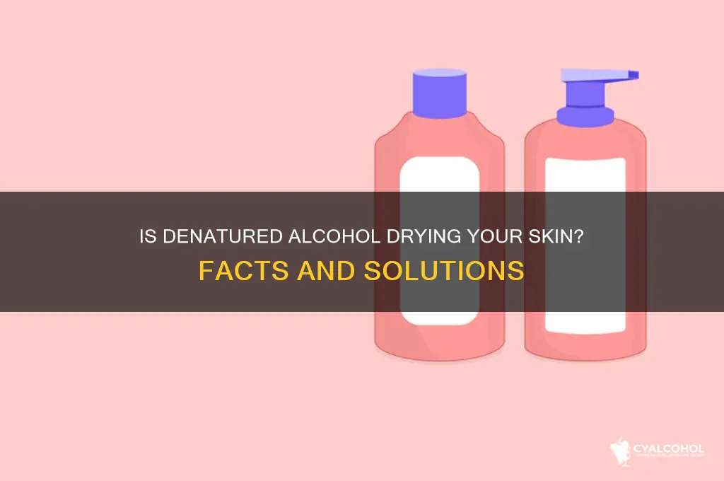 is denatured alcohol drying on skin