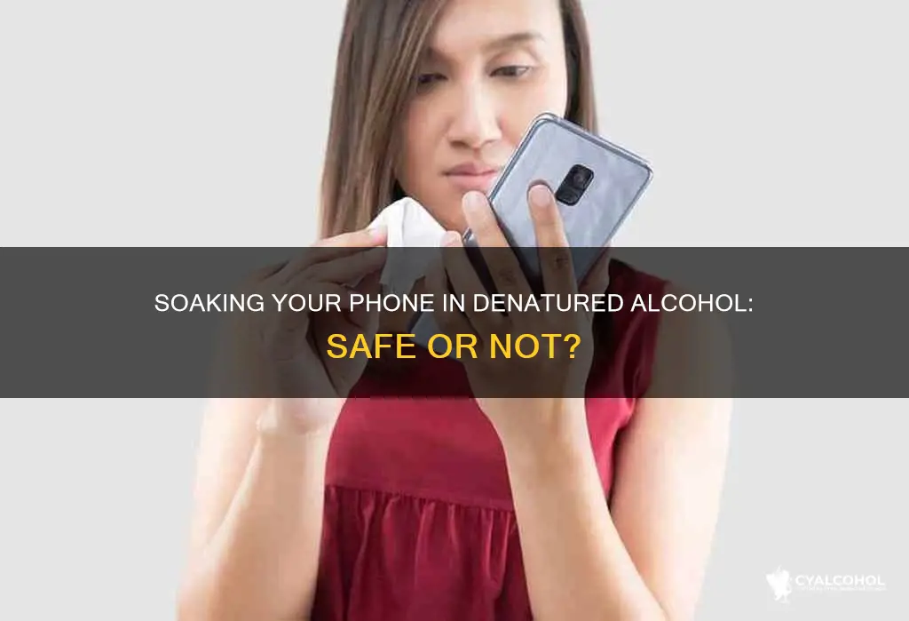 is denatured alcohol pure enough to soak my phone