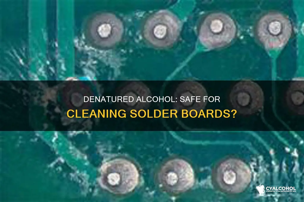 is denatured alcohol safe for cleaning solder boards