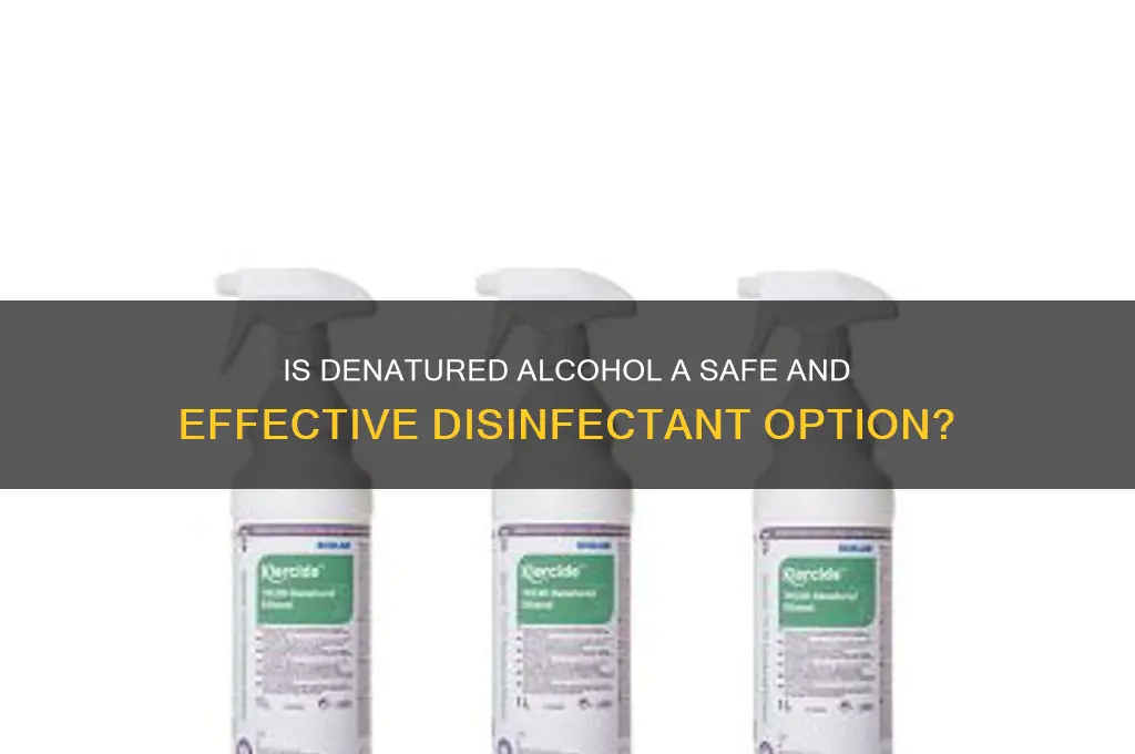 is denatured alcohol safe for disinfectant