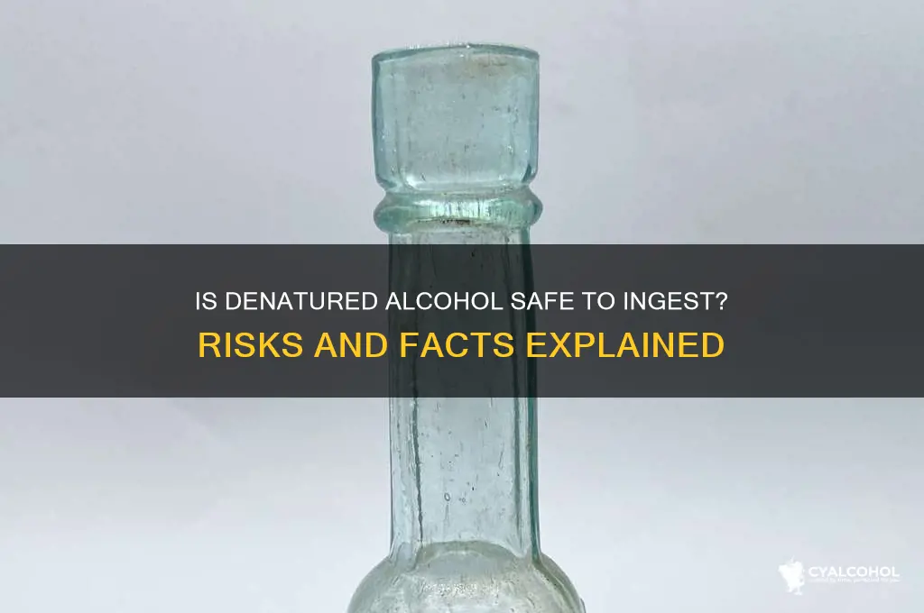 is denatured alcohol safe to ingest