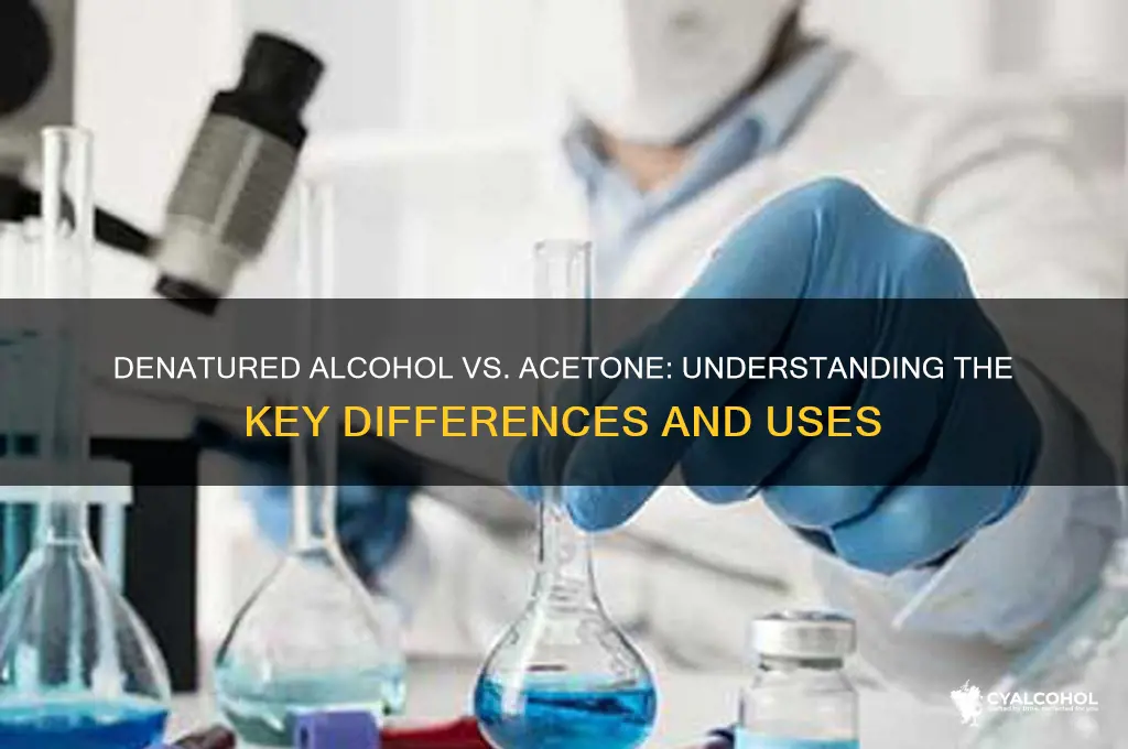 is denatured alcohol same as acetone