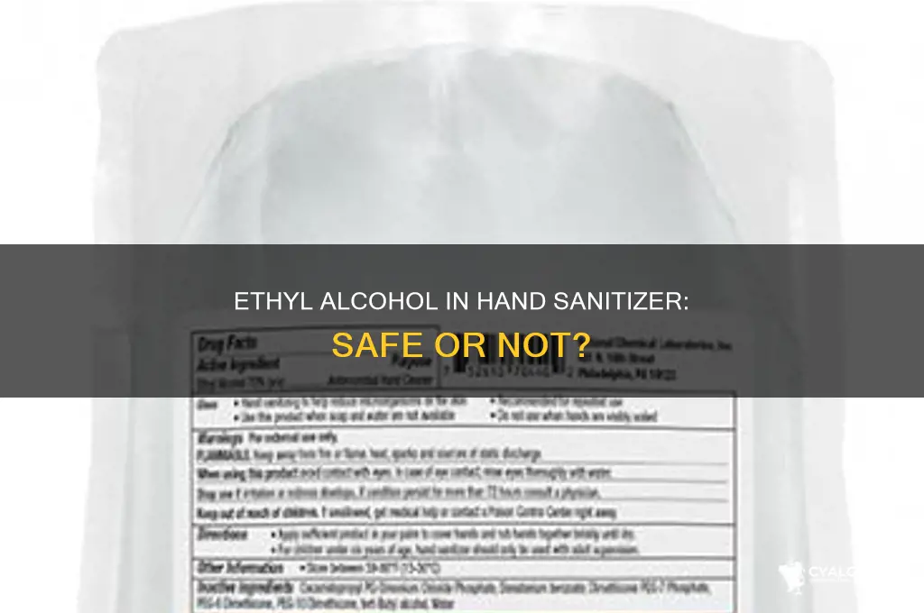 is denatured ethyl alcohol safe for hand sanitizer