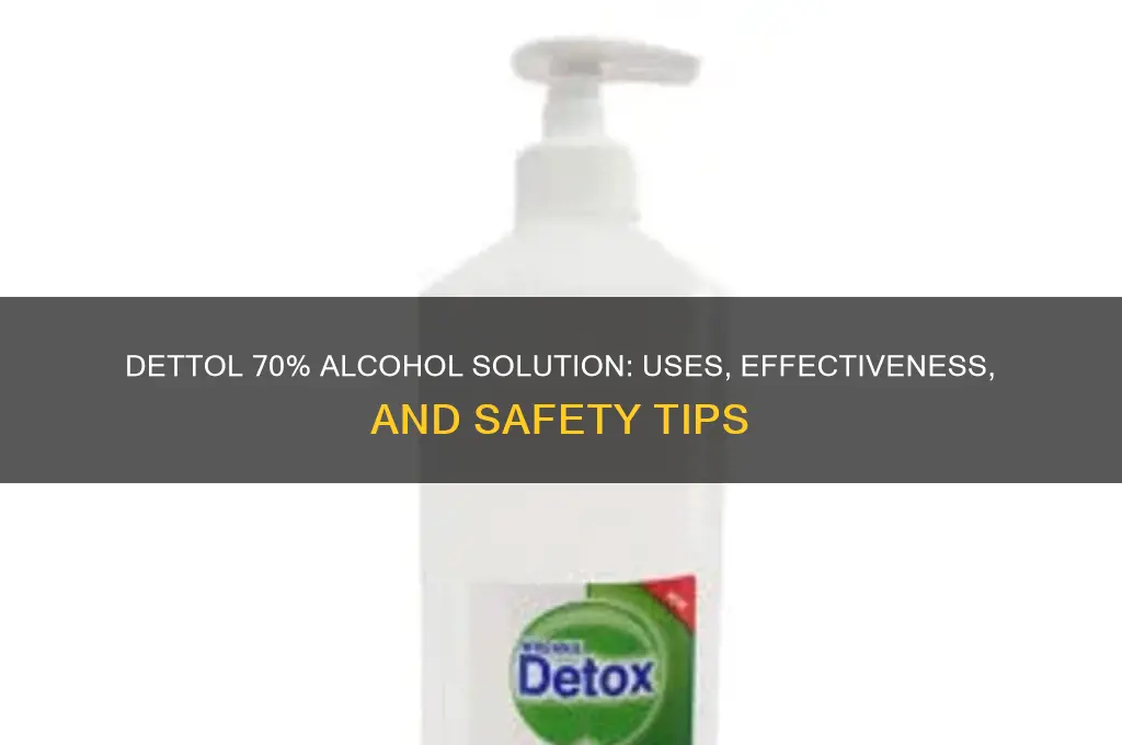 is dettol 70 percent alcohol solution