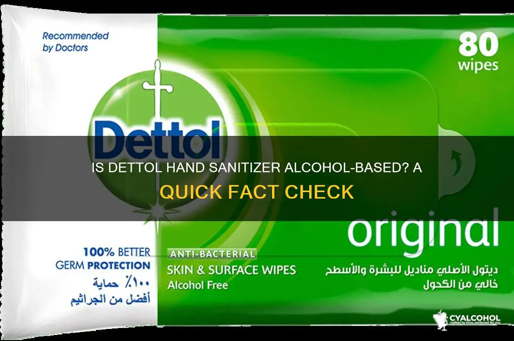 is dettol hand sanitiser alcohol based