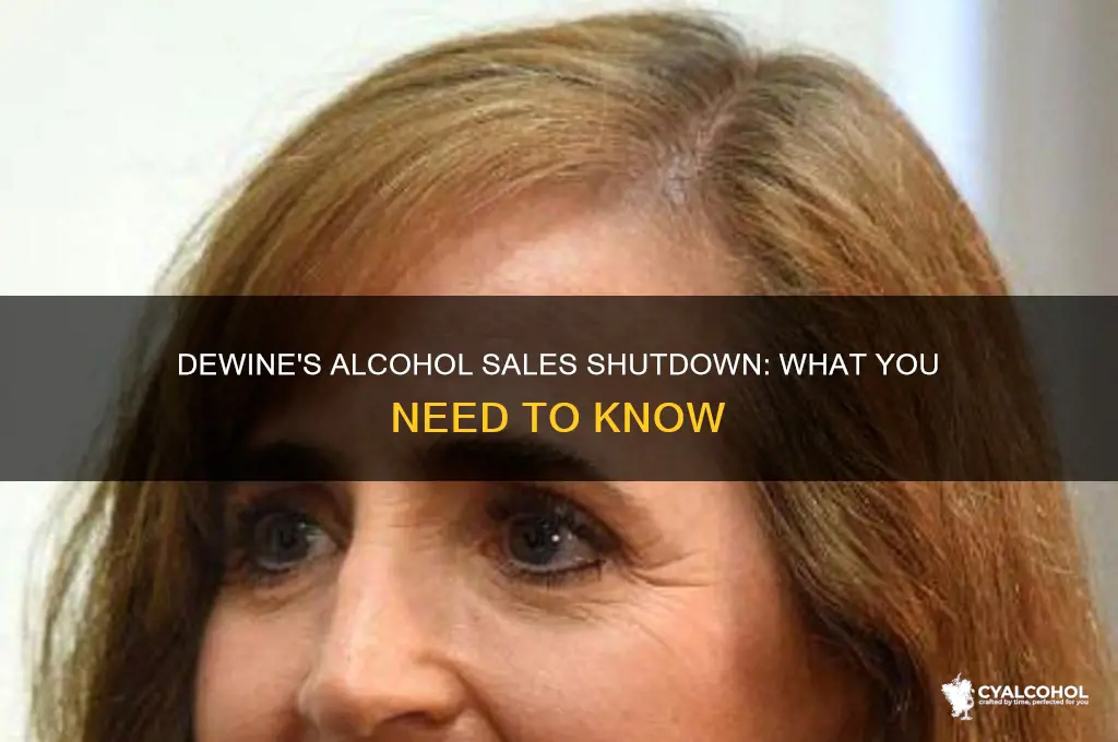 is dewine shutting down alcohol sales