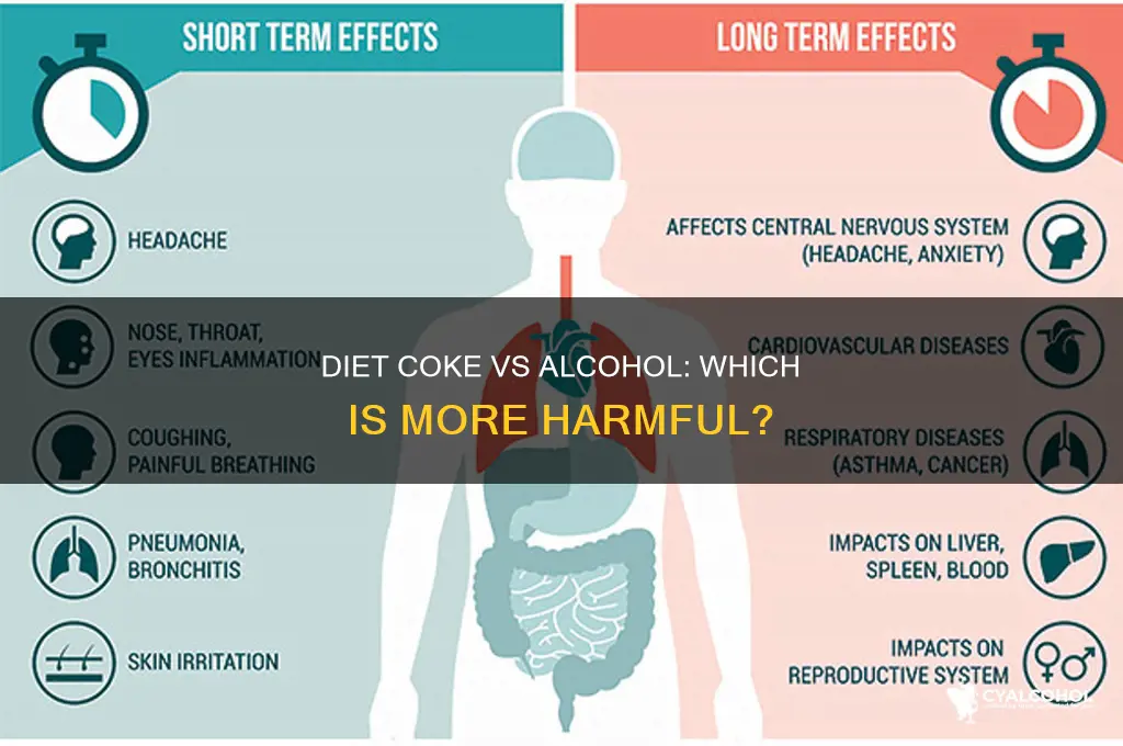 is diet coke or alcohol worse for you
