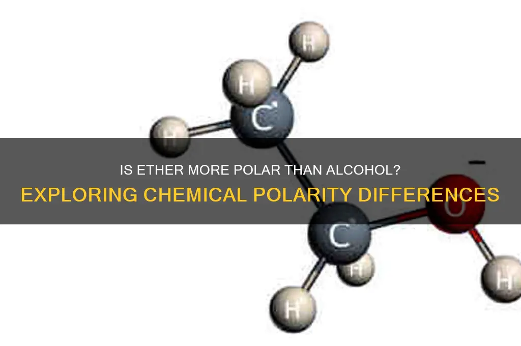 is ether more polar than alcohol