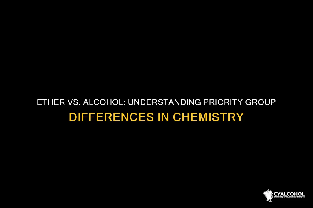 is ether or alcohol priority group