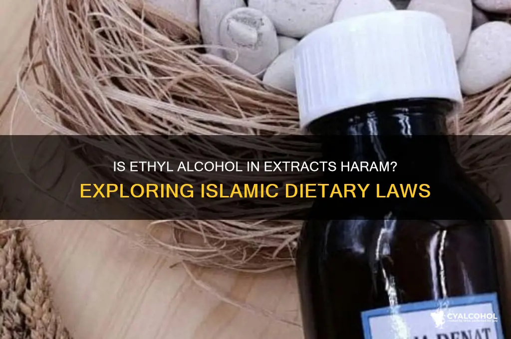 is ethyl alcohol in extracts haram