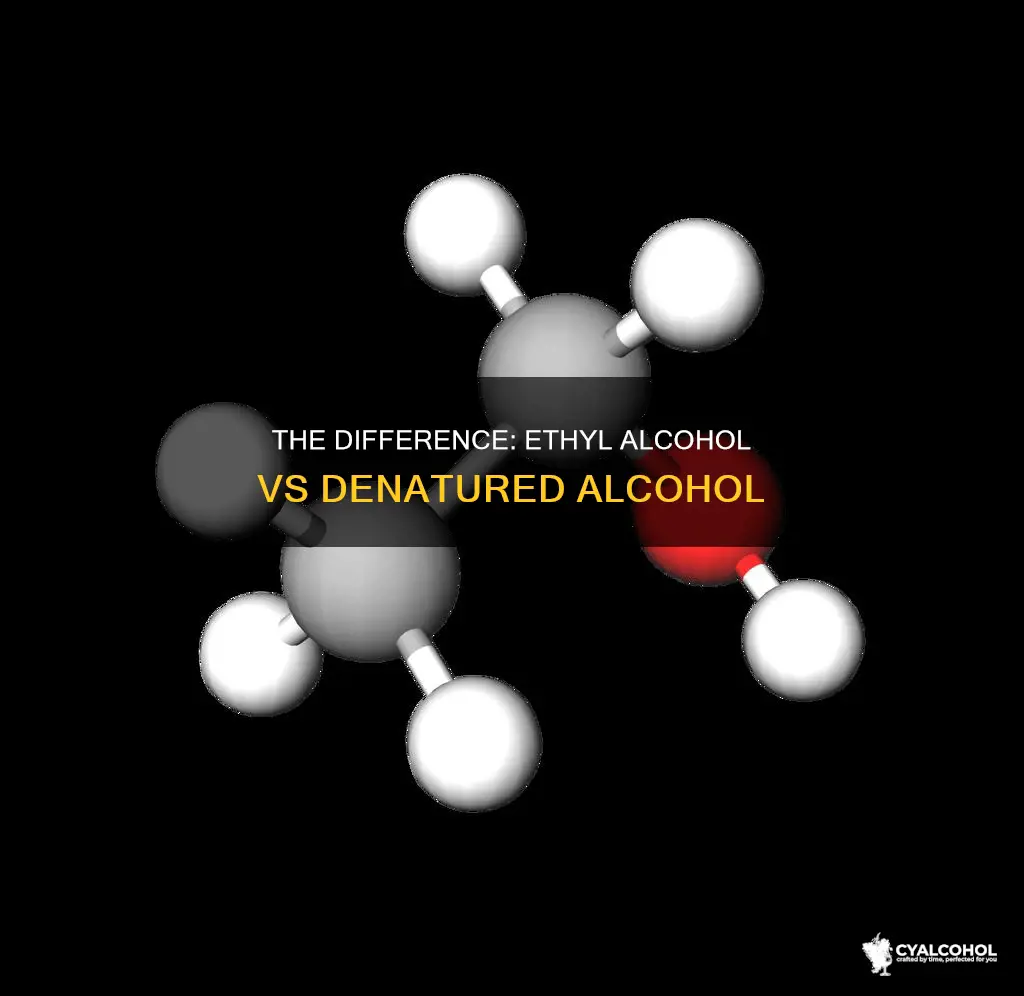 is ethyl alcohol the same as denatured alcohol ethanol