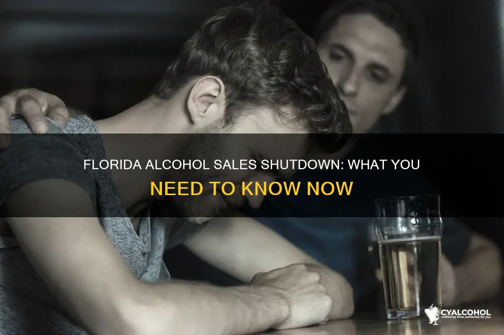 is florida shutting down alcohol sales