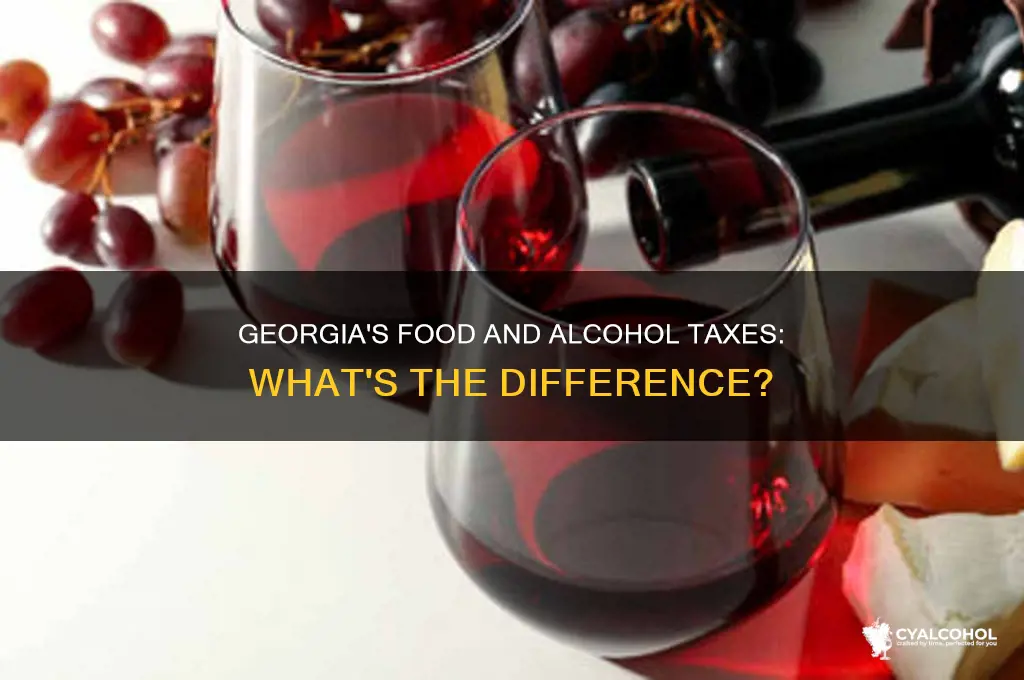 is food tax different than alcohol tax georgia