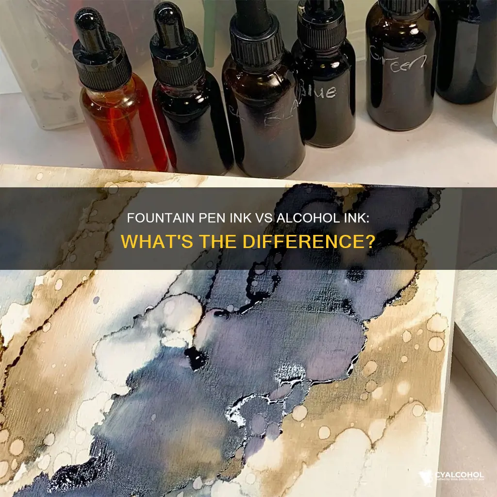 is fountain pen ink the same with alcohol ink