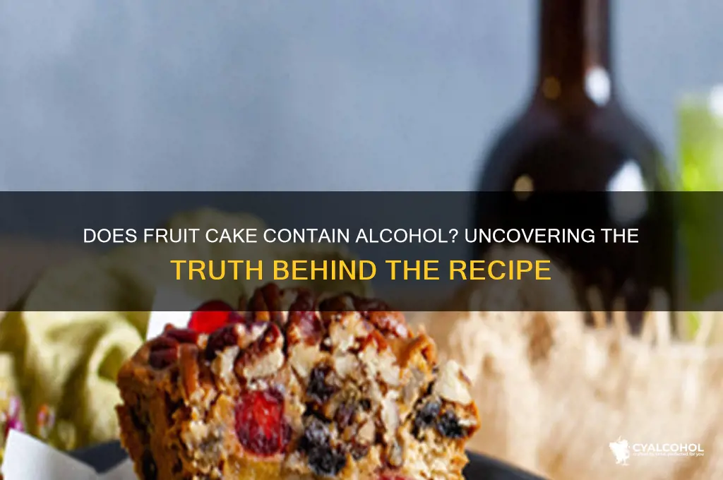 is fruit cake made with alcohol