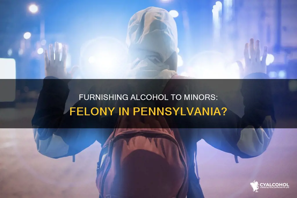 is furnishing alcohol to minors a felony in pa
