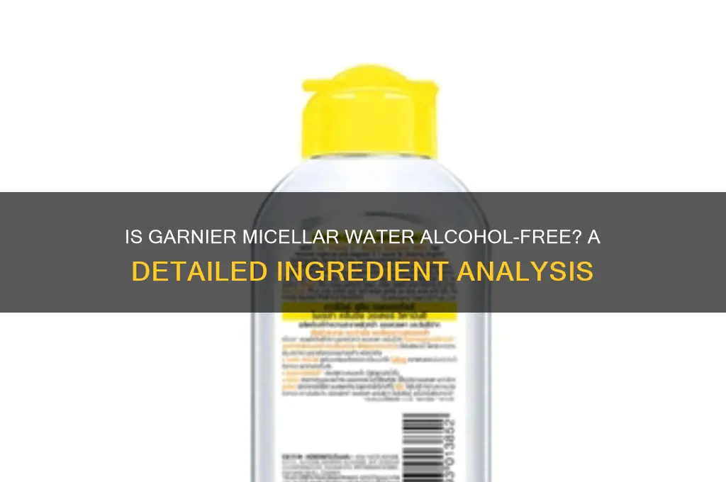 is garnier micellar water alcohol free