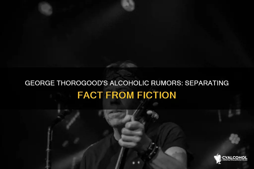 is george thorogood really an alcoholic