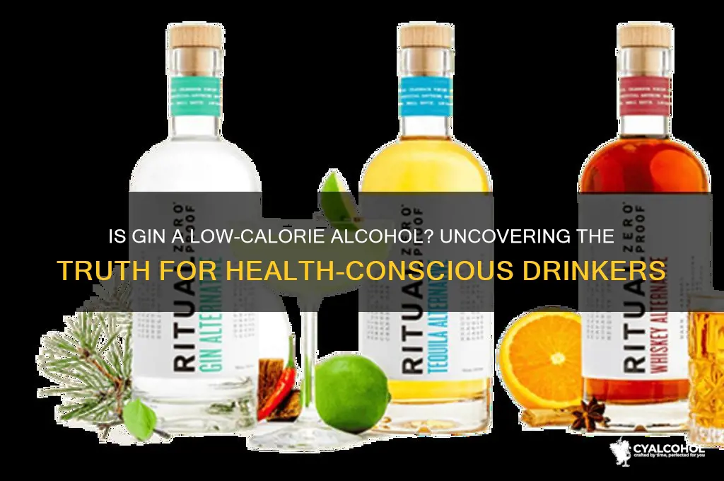 is gin a low calorie alcohol