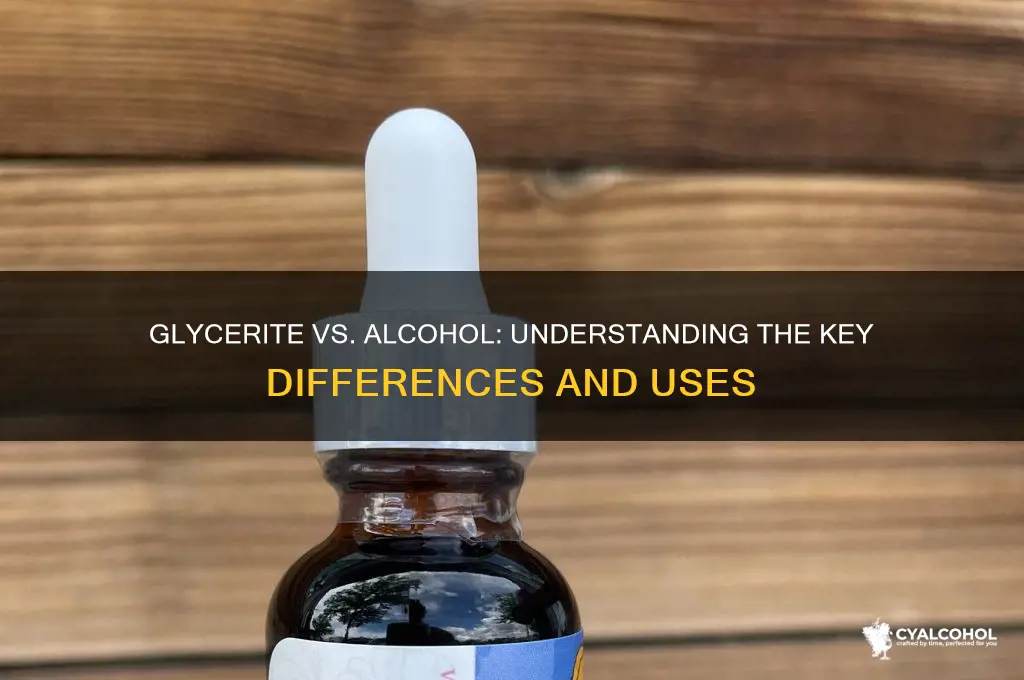 is glycerite the same as alcohol