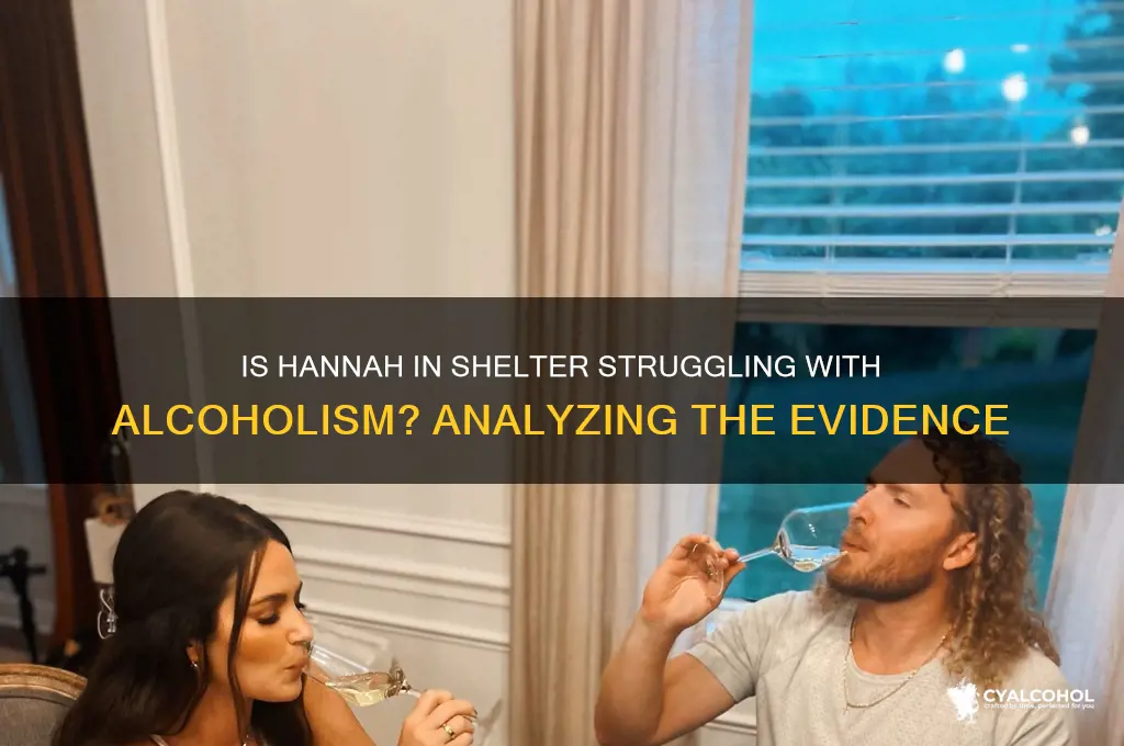 is hannah in shelter an alcoholic