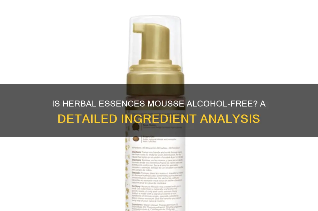 is herbal essense mouse alcohol frr
