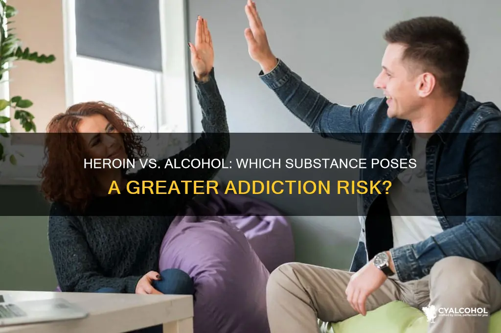 is heroin more addictive than alcohol