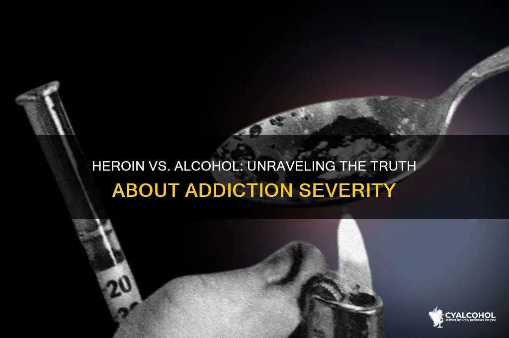 is heroine or alcohol more addictive