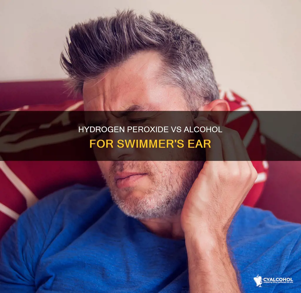is hydrogen peroxide or alcohol better for swimmer